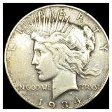 1934-S Silver Peace Dollar LIGHTLY CIRCULATED
