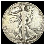 1938-D Silver Half Dollar Walking Liberty LIGHTLY