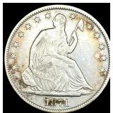 1871-S Silver Half Dollar NEARLY UNCIRCULATED