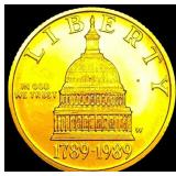 1989-W Gold $5 Bicentennial of Congress SUPERB GEM