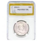 1952-S Franklin Half Dollar PGA MS67 FBL