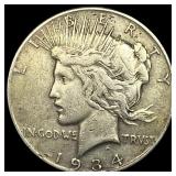 1934 Peace Silver Dollar NEARLY UNCIRCULATED