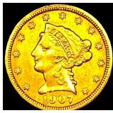 1907 Liberty Head Gold Quarter Eagle $2.50 NEARLY