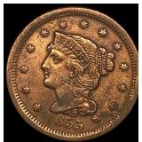 1855 Braided Hair Large Cent HIGH GRADE