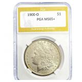 1900-O Morgan Silver Dollar PGA MS65+