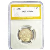 1912 Barber Quarter PGA MS65+