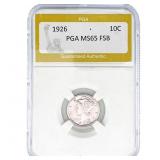 1926 Mercury Silver Dime PGA MS65 FSB