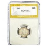 1831 Capped Bust Dime PGA MS63