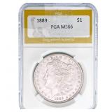 1889 Morgan Silver Dollar PGA MS66