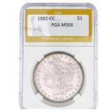 1882-CC Morgan Silver Dollar PGA MS66