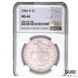 1884-O Morgan Silver Dollar NGC MS66