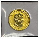 2013 Canada 1/10 oz Gold Maple Leaf $5 GEM PROOF