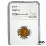 1927-S Wheat Cent NGC MS63 BN