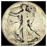 1917-S Silver Walking Liberty Half Dollar NICELY C