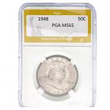 1948 Franklin Half Dollar PGA MS65
