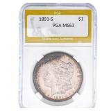 1891-S Morgan Silver Dollar PGA MS63