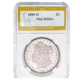 1884-O Morgan Silver Dollar PGA MS64 PL