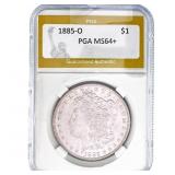 1885-O Morgan Silver Dollar PGA MS64+