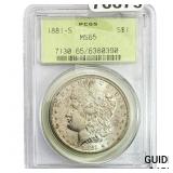 1881-S Morgan Silver Dollar PCGS MS65