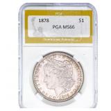 1878 Morgan Silver Dollar PGA MS66