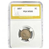 1857 Flying Eagle Cent PGA MS66