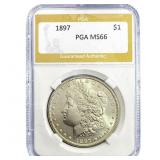 1897 Morgan Silver Dollar PGA MS66