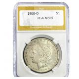 1900-O Morgan Silver Dollar PGA MS65