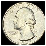 1935-S Silver Washington Quarter CLOSELY UNCIRCULA
