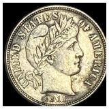 1911-D Silver Barber Dime CLOSELY UNCIRCULATED