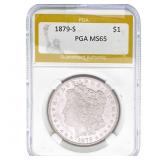 1879-S Morgan Silver Dollar PGA MS65