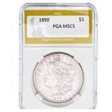 1890 Morgan Silver Dollar PGA MS65
