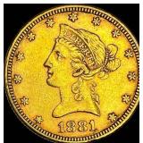 1881 $10 Liberty Head Eagle CLOSELY UNCIRCULATED