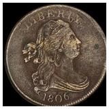 1806 Copper Half Cent NEARLY UNCIRCULATED