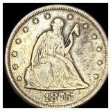 1875-CC Silver Twenty Cents NEARLY UNCIRCULATED
