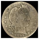 1895 Barber Silver Quarter NICELY CIRCULATED