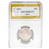 1917 Standing Liberty Quarter PGA MS66 FH Type 2