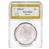 1880-O Morgan Silver Dollar PGA MS64 Micro O