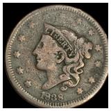 1838 Coronet Head Large Cent NICELY CIRCULATED