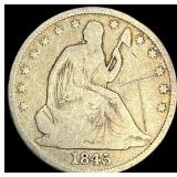 1845-O Silver Seated Liberty Half Dollar NICELY CI
