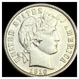 1916-S Silver Barber Dime CLOSELY UNCIRCULATED