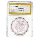 1899-O Morgan Silver Dollar PGA MS62 Micro O