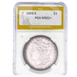 1889-S Morgan Silver Dollar PGA MS62+