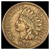 1859 Copper-Nickel Indian Head Cent NEARLY UNCIRCU