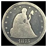 1875 Seated Liberty Dime NICELY CIRCULATED