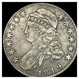 1819 Capped Bust Half Dollar NEARLY UNCIRCULATED
