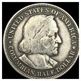 1893 Silver Columbian Half Dollar NEARLY UNCIRCULA