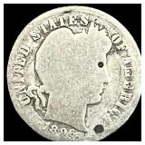 1896-S Silver Barber Dime NICELY CIRCULATED