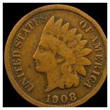 1908-S Indian Head Cent NICELY CIRCULATED