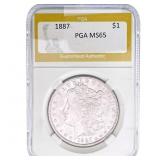 1887 Morgan Silver Dollar PGA MS65