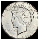 1923 Silver Peace Dollar CHOICE AU
